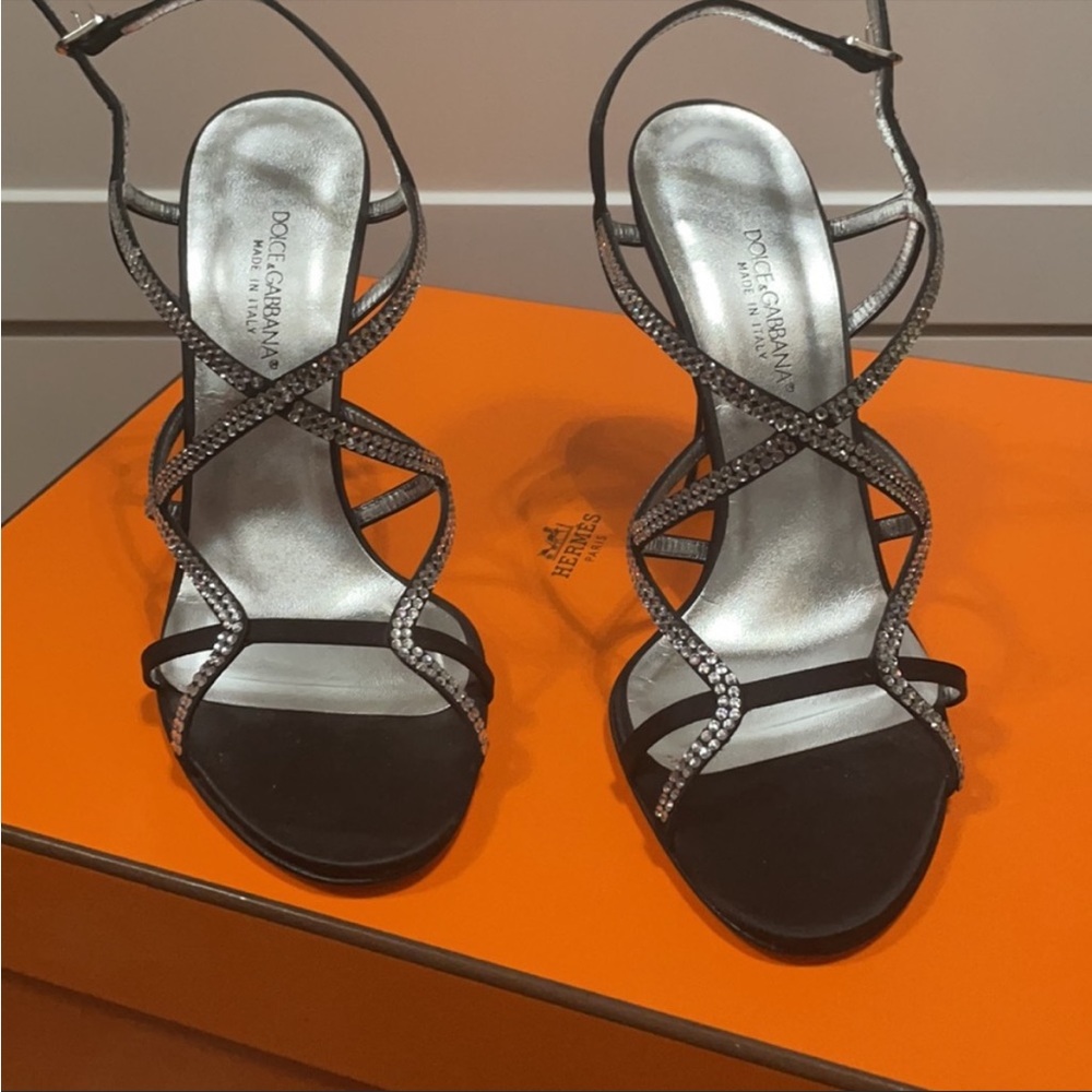 Dolce & Gabbana 💎🖤Silk Sandals - Picture 9 of 16